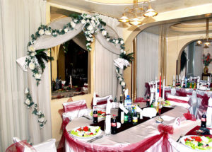 Сватбени украси направени от ресторант Елегант гр. Пазарджик
